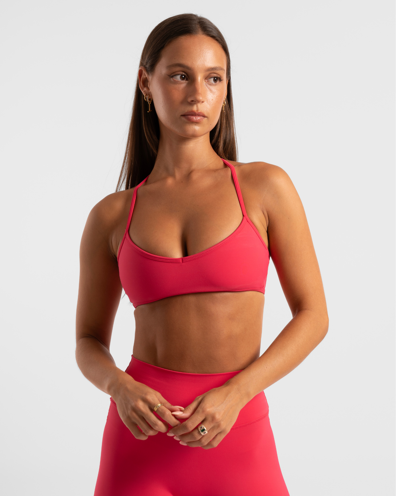 Halter Crop - Raspberry