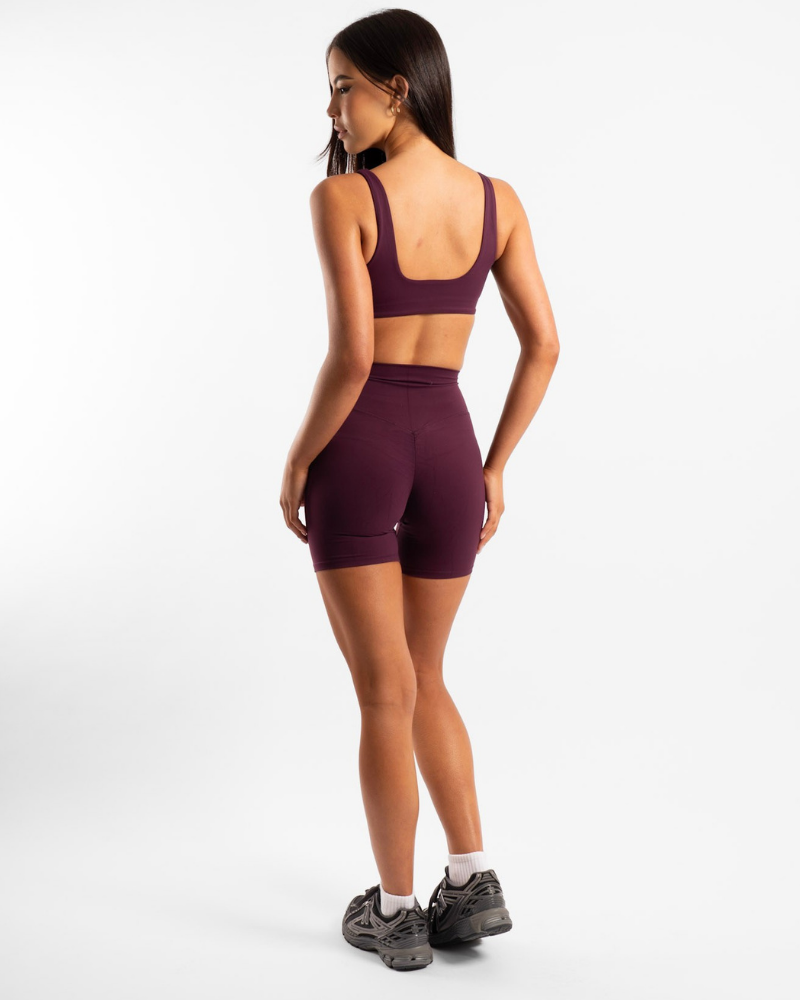 Square Neck Crop - Plum