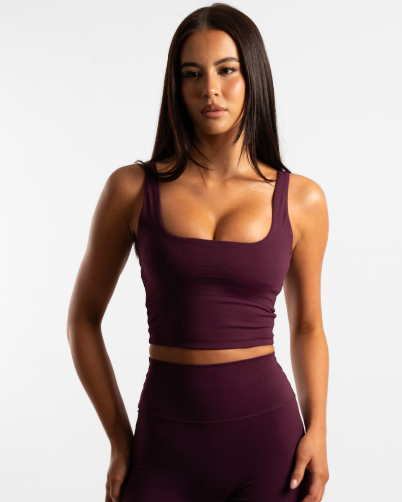 Square Neck Tank - Plum