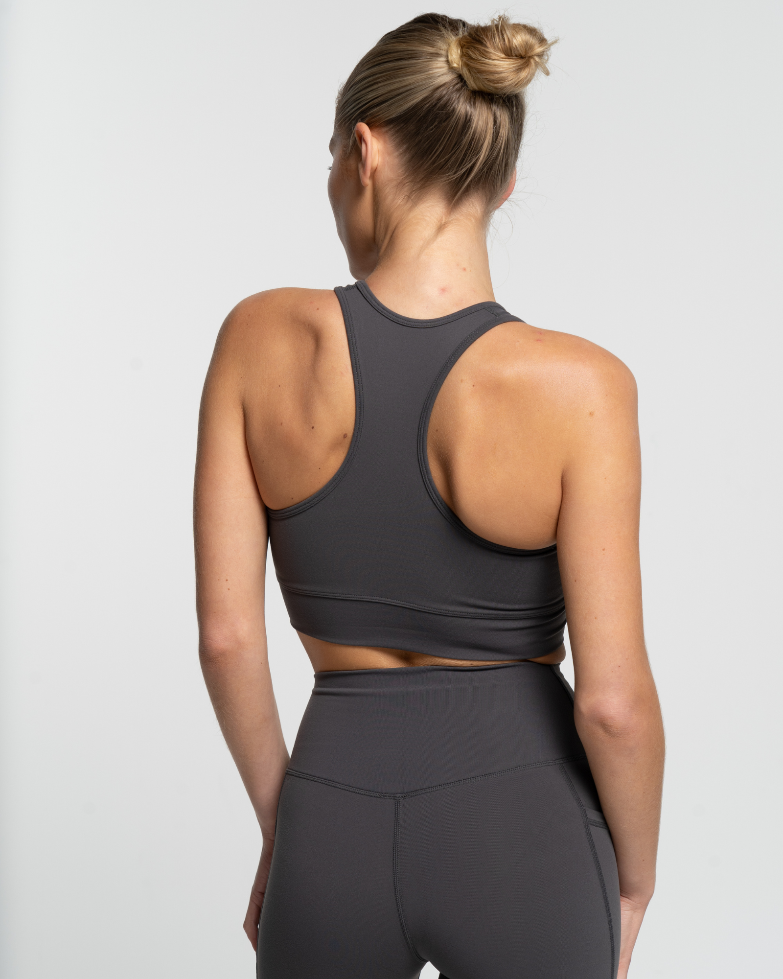 Racer Crop - Charcoal