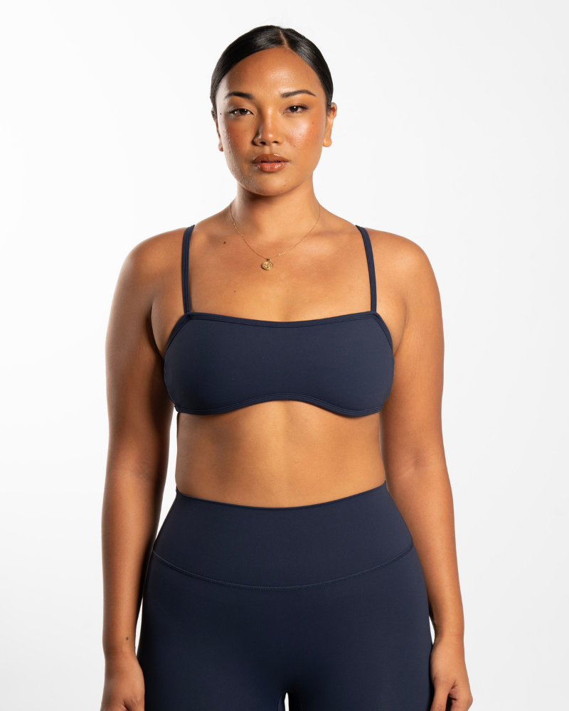 Backless Crop - Navy