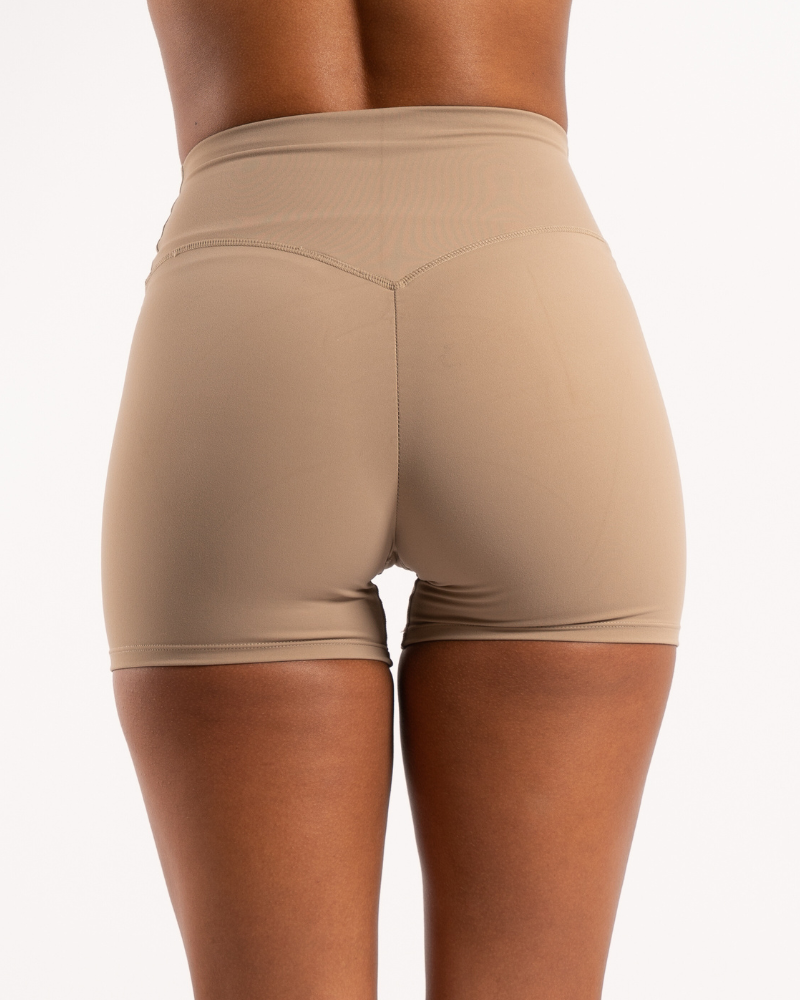 Not Your Basic Shorts - Latte (Invisible Scrunch)
