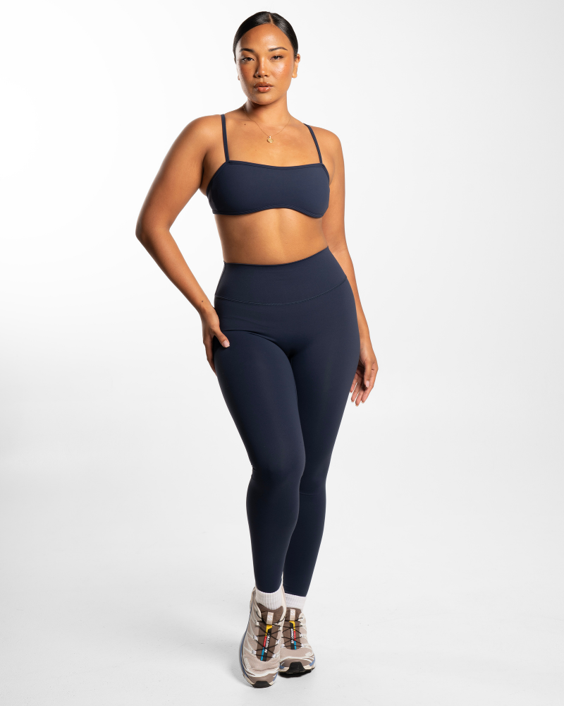 Backless Crop - Navy