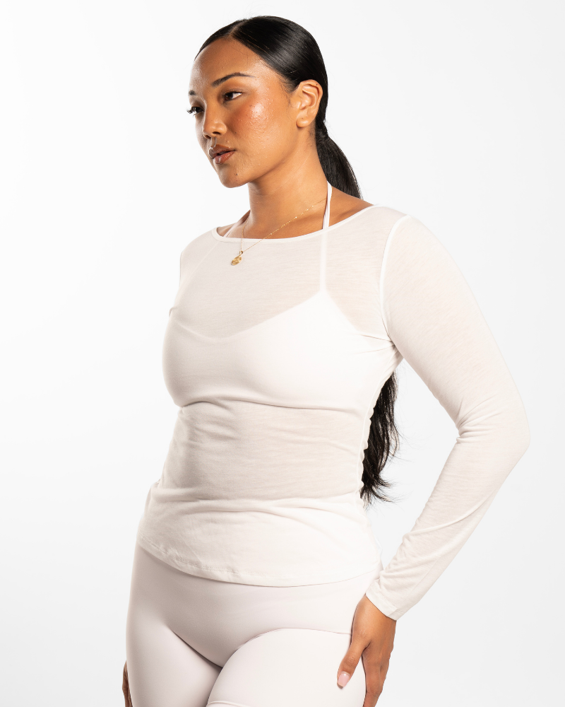 Sheer Long Sleeve - Arctic