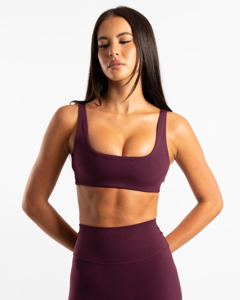Square Neck Crop - Plum