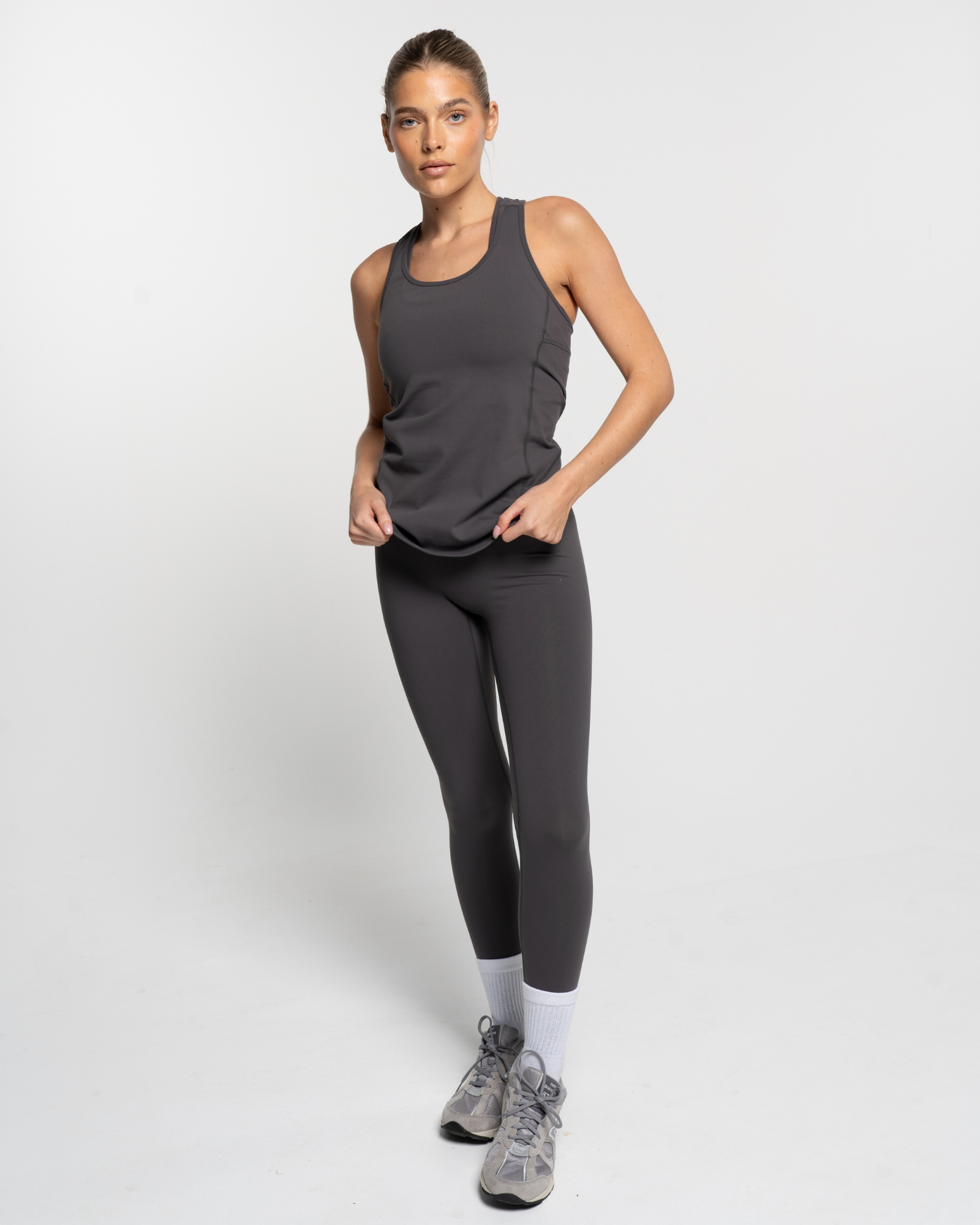 Racer Tank - Charcoal