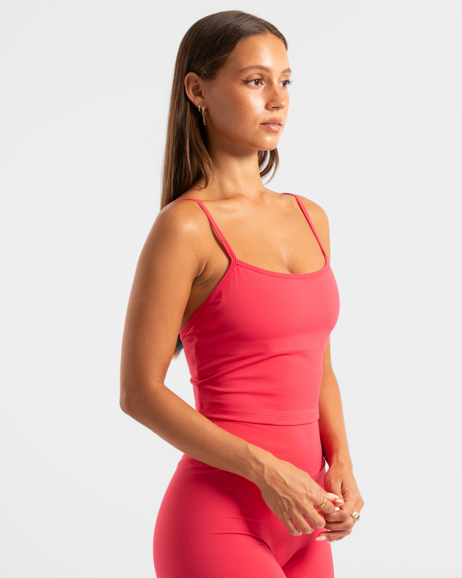 Scoop Back Tank - Raspberry