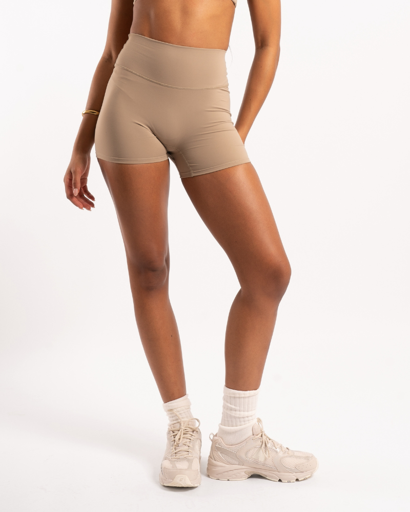 Not Your Basic Shorts - Latte (Invisible Scrunch)