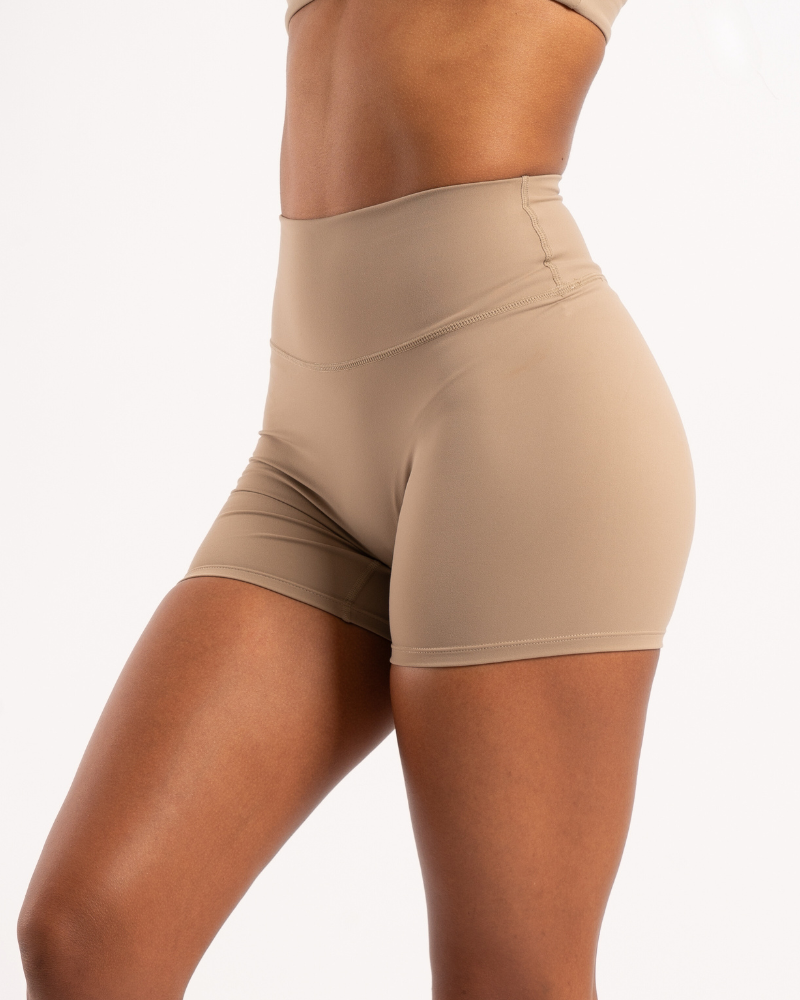 Not Your Basic Shorts - Latte (Invisible Scrunch)