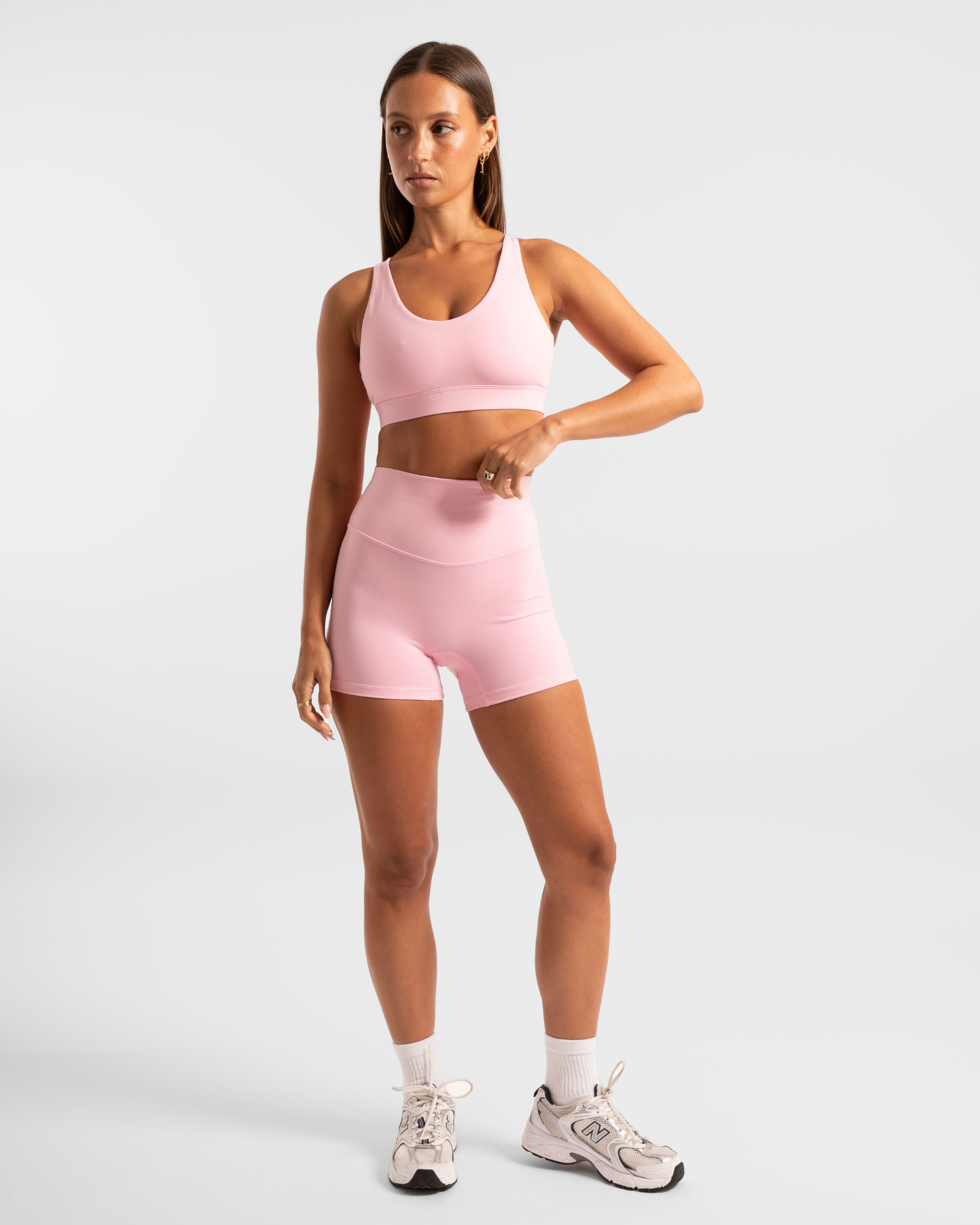 Cross Over Crop - Baby Pink