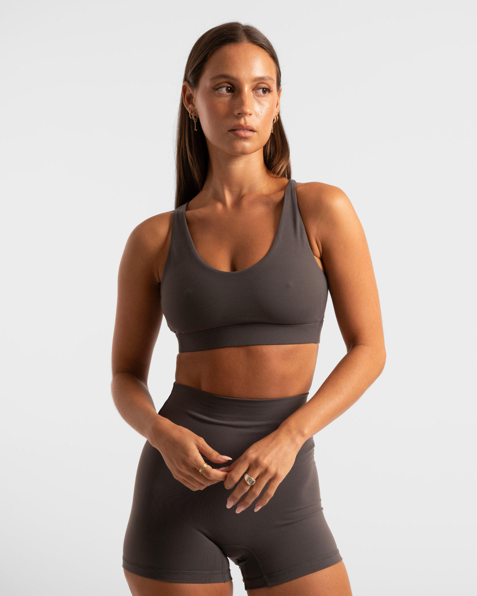 Cross Over Crop - Charcoal