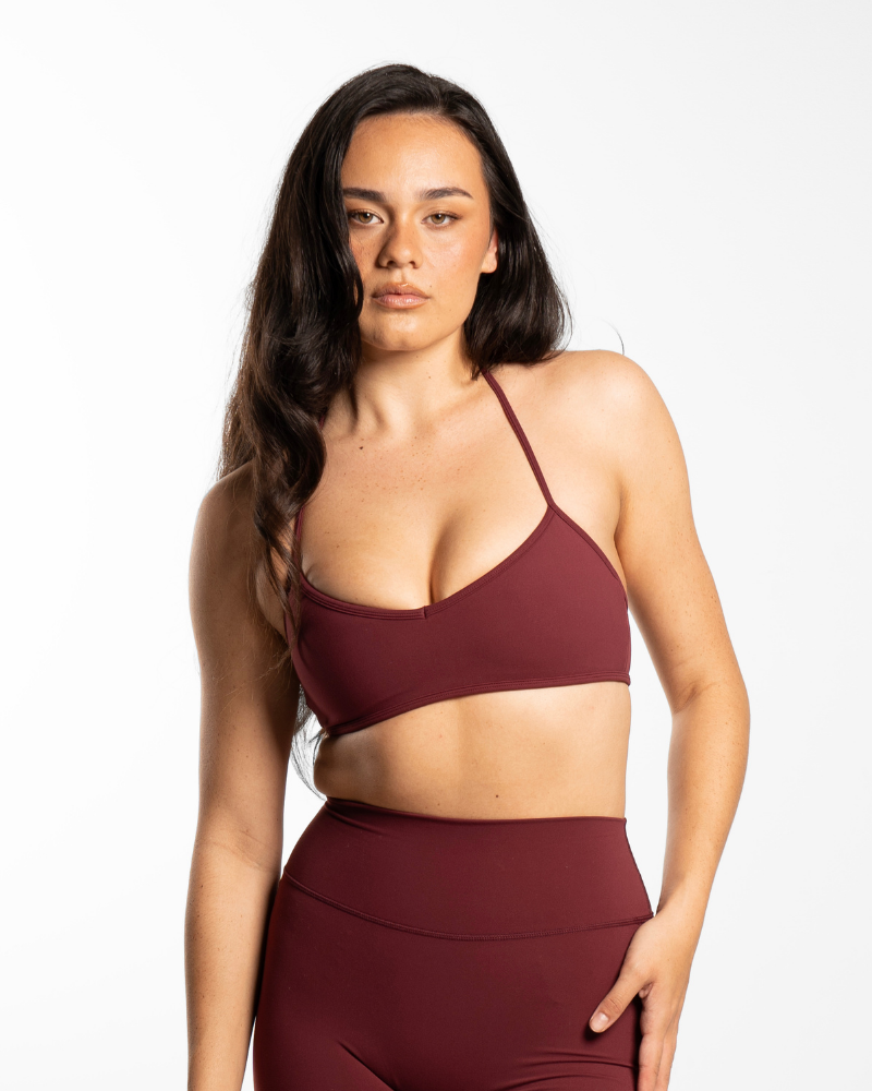 Halter Crop - Bordeaux