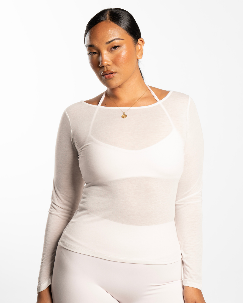 Sheer Long Sleeve - Arctic